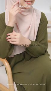 HASNURI KURUNG FARHANA • RED MAROON • NAVY BLUE  • MOSS GREEN • BLACK  • PINK