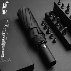 Automatic Windproof Business Folding Umbrella 12 Ribs
