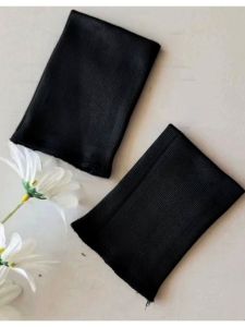 แขนเสื้อผ้ากีฬาโพลีเอสเตอร์ไร้ตะเข็บ เสื้อโค้ทขนแกะคอตตอน เสื้อคลุมเด็ก ขอบแขน ขอบเท้า ผ้า DIY ผสม