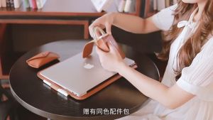 MR 5in1 Laptop Bag Laptop Stand Case Waterproof Pouch Leather Laptop Case Table Sleeve Women Huawei/Acer 14 多功能电脑保护壳套