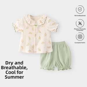 TONGLIANCHUXIN | Cotton Soft Sweet Baby Summer Short Sleeve Set