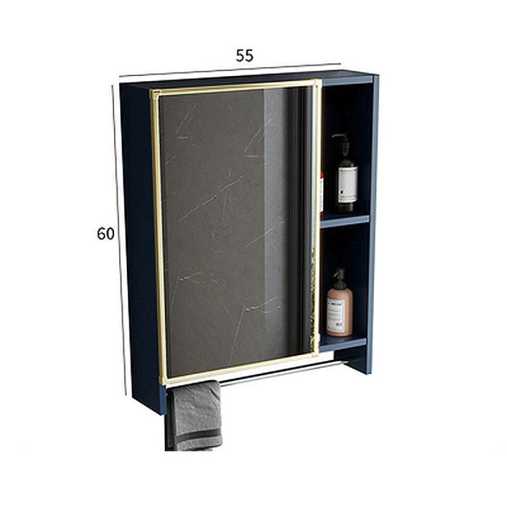 Space aluminum bathroom mirror mirror frame bathroom storage