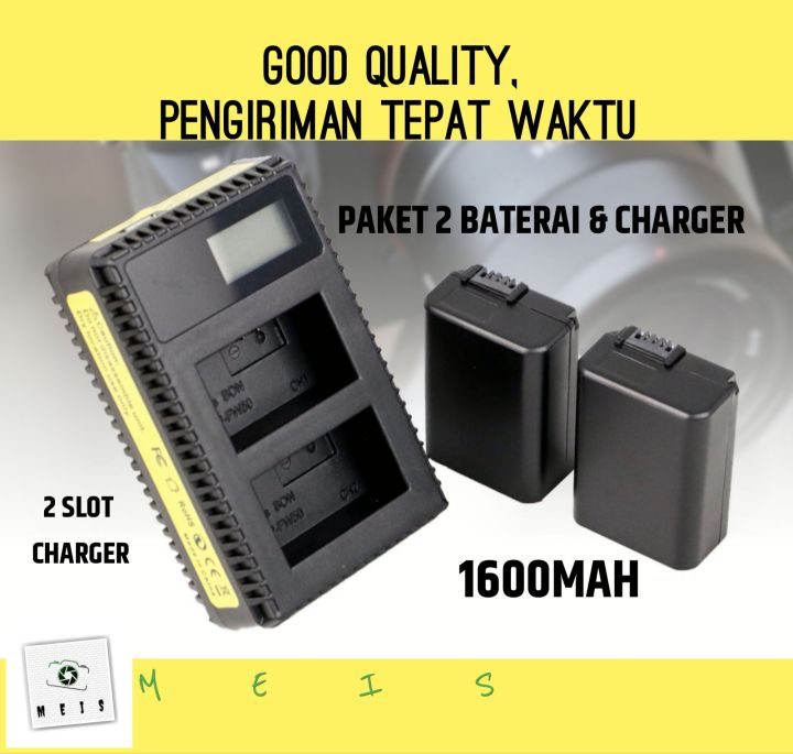 Paket Baterai & Charger for Sony ZVE10 / ZV-E10 - Batre Battery Casan