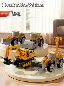 BABYSHOME | 2026 New Big Engineering Vehicle Toy Cars for Boys Gift Set