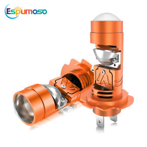 H7 LED Projector Car Headlights 3 Color Canbus Wireless 3000K 4300K 6000K Auto Fog Bulbs Plug&Play Mini Lens Projector Fog Light