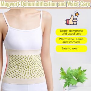 [Essential for Air-conditioned Rooms] Mugwort Dehumidification and Waist Care Breathable Stomach Heating Belt