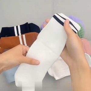 SK-P644 Kaos Kaki Wanita Panjang Yoga Pilates Gym Anti Slip / Kaus Kaki Long 2 Strip Sport Gym Women