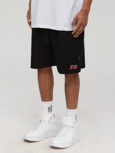 STA Summer 2024 Casual Basketball Shorts Mens American Style Heavy Fitness Sport Pants Five-Quarter Length Cotton Youth Fashion