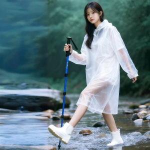 Durable Whole Body Raincoat Transparent Portable