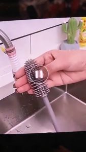 Cọ rửa bình sữa rửa ly đầu silicon thân cầm dài chắc chắn