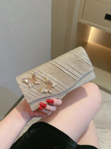 Elegant Butterfly Envelope Handbag for Women Dinner Party Wedding Princess Dress Bag Hard Shell Fashionable European Style