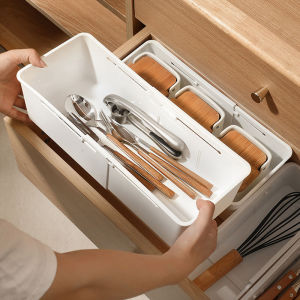 Homenhome hộ gia đình có thể thu vào ngăn kéo hộp lưu trữ Bộ đồ ăn nhà bếp Hộp linh tinh