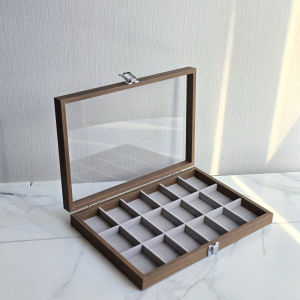 Hộp Đựng Trang Sức Gỗ Cao Cấp Dung Tích Lớn Trưng Bày Vòng Tay Kẹp Tai Hộp Đựng Trang Sức Lưu Trữ Trang Trí Nhà Cửa Phong Cách Bắc Âu