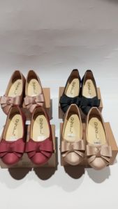 MSA Sepatu Pesta Anak Perempuan 26-35 Hak 3cm Pita Blush Pink