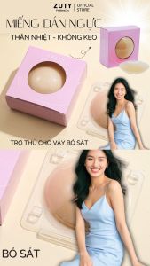 Miếng dán ngực không keo nhiệt tự thân Miếng dán ngực xịn chống lộ ti phù hợp với áo bó sát ZUTY