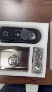 Support Tuya App Bluetooth App Fingerprint Intelligent Door Lock Password RFID Card Wheel Rim Bolt Lock Electronic Door Lock