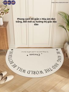 JIAYOUYA | Thảm Lót Sàn Trong Nhà Phong Cách Zen Hình Bán Nguyệt