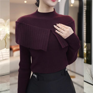 XUECAIQI | Oversized Womens Sailor Collar Knitwear