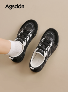 Agsdon | Black Training Shoes Thick Sole