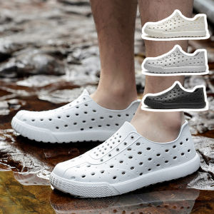 ORNGMALL รองเท้าแตะผู้ชายกันลื่นรองเท้าแตะฤดูร้อน EVA สำหรับผู้ชายผู้หญิงรองเท้าชายหาดกลางแจ้งห้องน้ำรองเท้าน้ำหนักเบาสบายสบายสบายๆทุกวันสไตล์ตามท้องถนน36-45