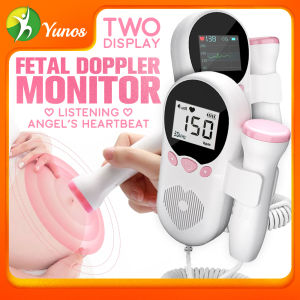 【Free Gel*2】Yunos Fetal Doppler for Pregnant with Gel 250ml Portable Doppler Fetal Heart Monitor With Gel Handheld Pregnant Baby Ultrasound Heart Rate Monitor Pocket LCD Probe Fetal Doppler Baby Hearbeat Detector