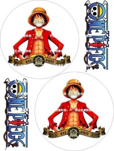 กระดาษข้าวเหนียวลายการ์ตูนวันพีซสำหรับเค้กวันเกิดลูฟี่5ไฟล์โซลอนกระดาษวาฟเฟิลสำหรับตกแต่งเบเกอรี่พิมพ์