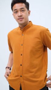 Otsky Kemeja Pria Pique Kualitas Premium Lengan Pendek Casual