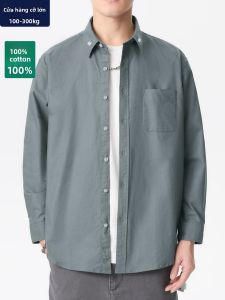 JIUSENBAO | Pure Cotton Spring New Oxford Long-sleeve Shirts