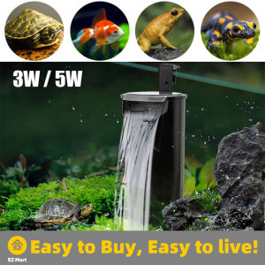 【Fast Shipping】 3W 5W 220V 240L/H Aquarium Filter Pump Turtle Fish Tank Silent Low Water Waterfall Internal for Turtle Tortoise Frog Water Circulation for Fish Turtle Reptile CYB-Turtle-Filter