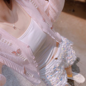 Fashionable Wide Shoulder Seamless Large Collar Versatile Beautiful Back Cotton Sweat Absorbing Strap Vest Womens Underwear