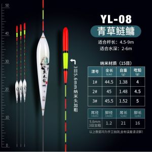 Thickened High Sensitivity Fishing Floats Visible Hollow Tail Carp Nanometer Floats for Freshwater And Saltwater Fishing