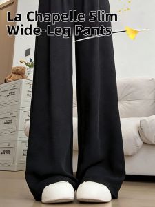 La Chapelle | Premium Comfort Small Size Summer Black Straight Pants