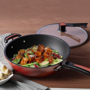 Smoke-free Flat Bottom Non-stick Frying Pan