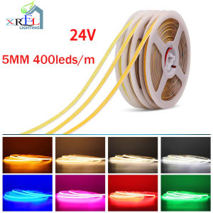 เทป LED หรี่แสงได้แบบยืดหยุ่นความหนาแน่นสูงแถบไฟ LED แสงแถบไฟ LED ยาว5เมตรสีแดง/เหลือง/เขียว/ชมพู/น้ำเงิน/น้ำเงิน/ฟ้าเย็น/ขาวอุ่น