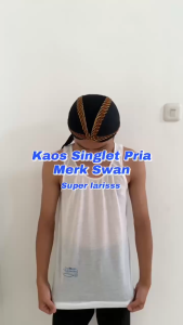 Kaos Dalam Pria Singlet & Oblong SWAN Komplit Ukuran 34-46 Ready Stok