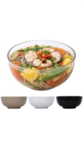 Tô tổ ong 800ml 1.6L nhựa Việt Nhật - Trong suốt tô ăn cơm đựng canh bún phở hàng quán - 6847/9