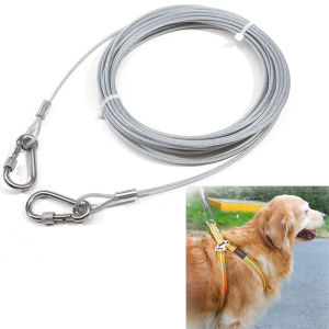 3m-15m Stainless Steel Pet leash Clothesline Portable Windproof Indoor/Outdoor Clothes Drying Camping Supplies Clothes Line