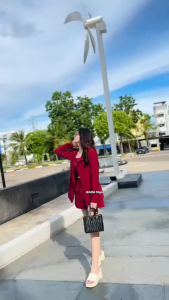 RADA STYLE T112 Basic Suit Set เรียบหรู ได้ 3 ชิ้น งานสูทสายเดี่ยวกางเกงกระโปรง ผ้าเปเป้ ดีเทลหรู ไสตล์ CEO Clothing Women