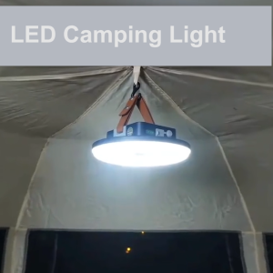 Outdoor LED Camping Light high brightness large area lighting Waterproof 15W/30W/40W/60W LED camping lamp high capacity battery IP65 Waterproof Dual USB Power Bank for Phone Charging