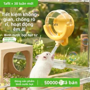 Tafit | Chai Nước Uống Tự Động Không Rò Rỉ cho Hamster Thiết Kế Bong Bóng Từ Tính