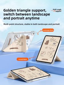 YOUSIDUN | Transparent Thin iPad 11-inch Protective Case with Pen Slot