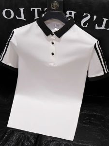Áo Thun Polo Nam Cổ Bẻ Tay Ngắn Ôm Vừa Vặn Mùa Hè 2025 Phong Cách Anh Quốc Mới Thời Trang Thương Hiệu Cổ Điển Tay Ngắn Thường Ngày