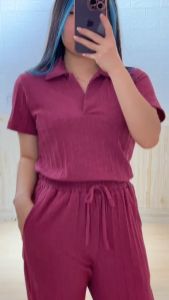 4400 Swift Collar Knit One Set Polos Rib Stelan Rajut Premium