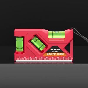 Thước Đo Mini Với Thiết Kế Ba Bong Bóng Thước Thủy Đa Góc Độ Độ Chính Xác Cao Chống Rơi Thước Ngang Từ Tính Mạnh