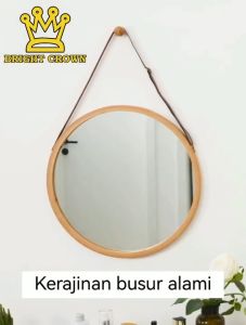 Bright Crown Cermin Dinding Gantung Hiasan Dinding Frame Bambu Tali Strap 5 MODEL