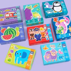 Fast Delivery Early Learning Cartoon Puzzle Educational Toys Kids 6 IN 1