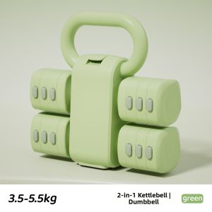 MF | Adjustable Dumbbells Kettlebell 2-in-1 5kg Pair