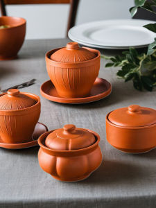 Red Clay Special Purple Sand Stew Pot Chinese Style Soup Bowl for Home And Commercial Use Hotel Ceramic Lotus Stew Pot