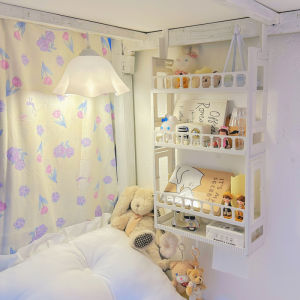 Bedside Hanging Storage Basket Dormitory Bed Organization Tool Upper Bunk Bed Hanging Rack Hook Shelf Plastic Storage Holder