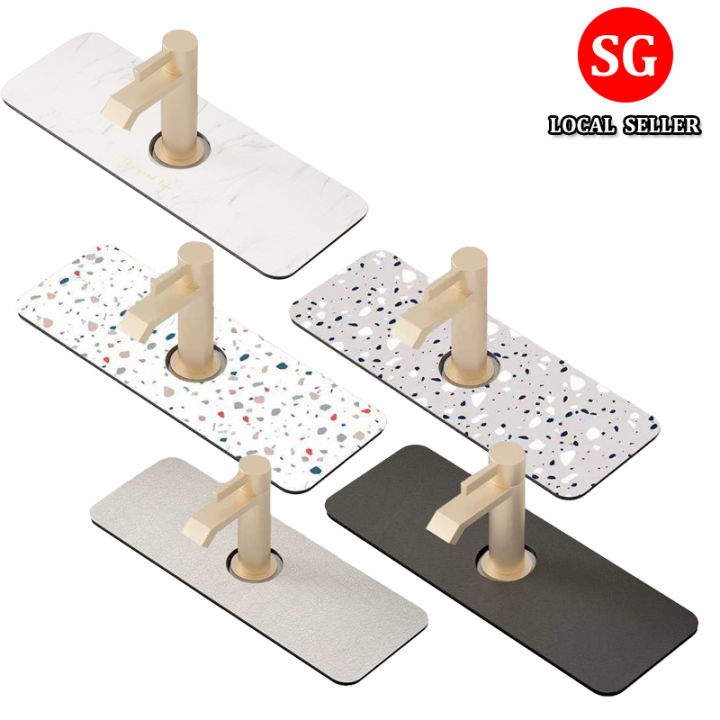 🇸🇬【SG stock】Diatomite Faucet Mat Quick Drying Fast Water Absorption ...